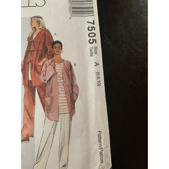 McCall's Misses Coat Shirt Pant Sewing Pattern Sz 6 - 10 M7505 - Uncut - Picture 8 of 9